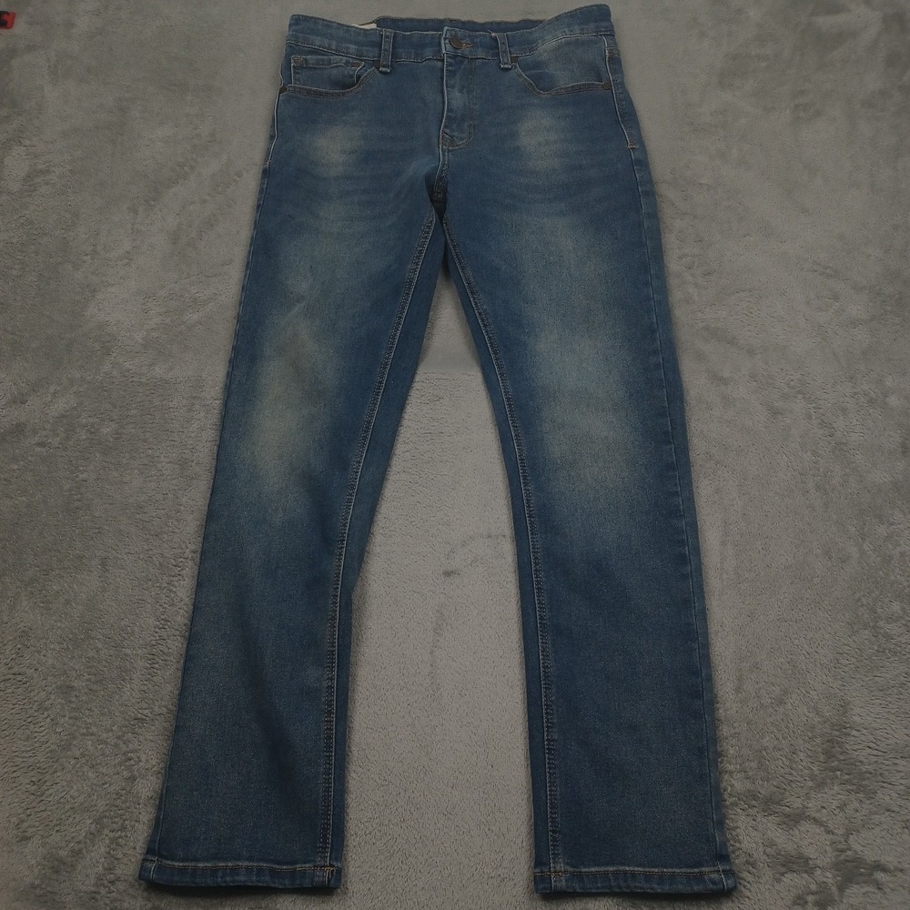 Across The Pond Jeans Mens 32x30 Blue Denim Distressed Casual Pockets